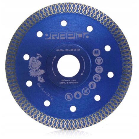 HOJA DE DIAMANTE 125x1.0x22.2MM CORTE RÁPIDO Y SILENCIOSO AZUL