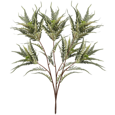 Hoja de hiedra artificial (Pteris multifida) [Verde], 2-3 piezas, decoración del hogar, arreglo floral decorativo