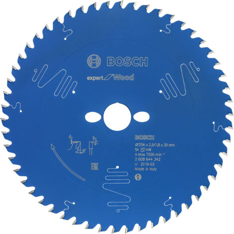 Hoja de sierra circular AD 254mm Z.54 herramienta taladro 30mm corte-W.2.6mm carburo BOSCH