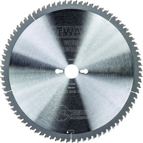 Hoja de sierra circular Dewalt DT4288-QZ Extreme de 300 x 30 mm y 80 dientes para laminado