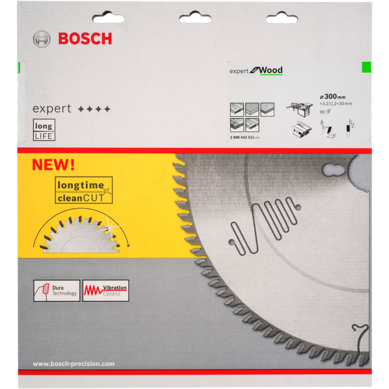 

BOSCH 2608642511 Hoja De Sierra circular EX WO S 300x30-96