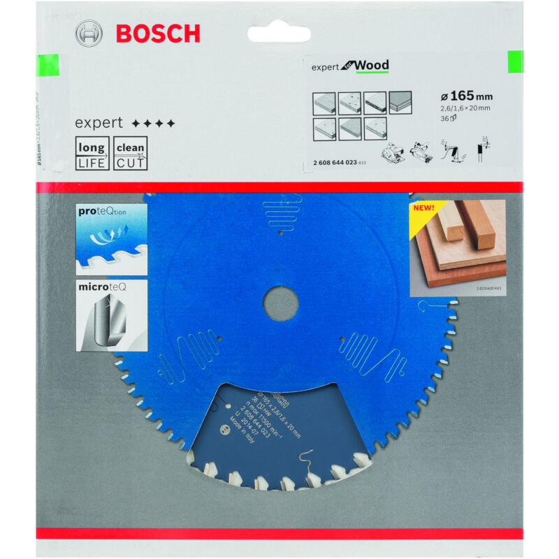 

BOSCH 2608644023 Hoja sierra circular Expert for Wood 165 x 20 x 2,6 mm 36