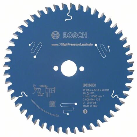 Hoja de sierra circular Expert High Pressure Laminate 165x20x26 48  BOSCH 2608644133