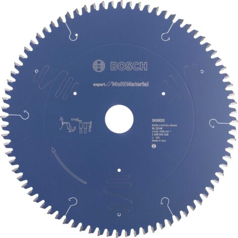 Hoja de sierra circular Expert Multi Material 254x30x24 80  BOSCH 2608642528