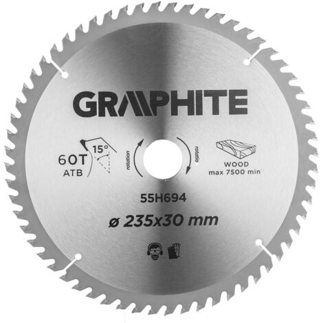 Hoja de sierra circular Graphite 55h694 235 mm 60 dientes