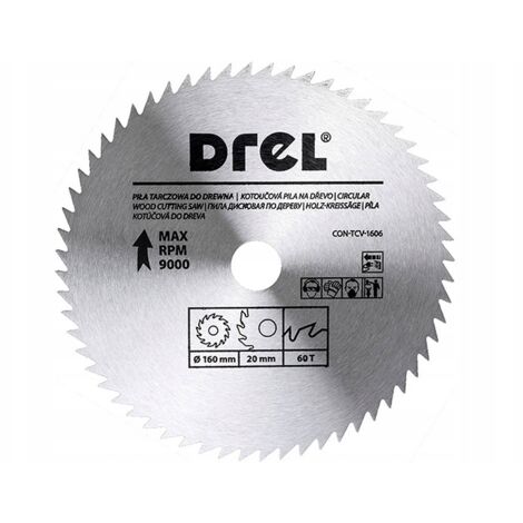 MOBILIBRICO Hoja de sierra circular Madera 160 x 20 mm, 60T