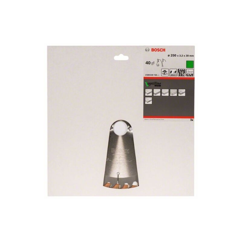 

Hoja De Sierra Circularop Wo H 250X30-40 - Bosch