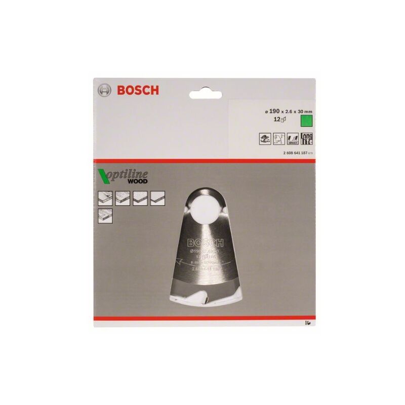 

Hoja De Sierra Circular Op Wo H 190X30-12 - Bosch