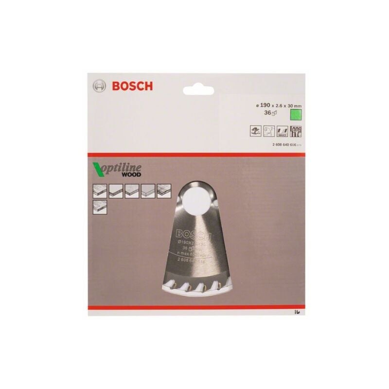 

Hoja De Sierra Circular Op Wo H 190X30-36 - Bosch