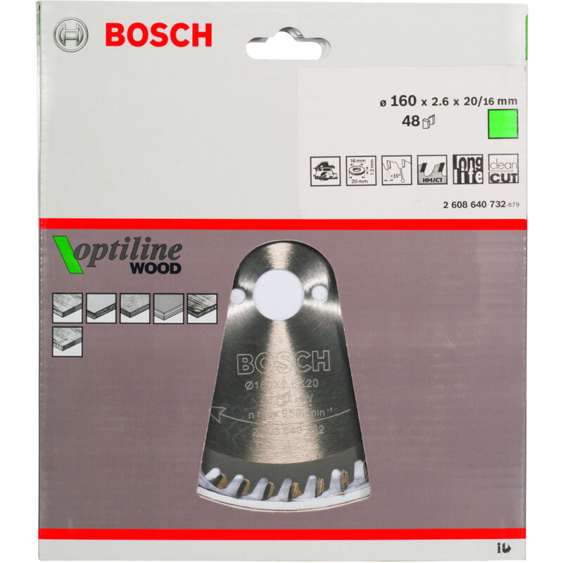 

BOSCH 2608640732 Hoja De Sierra circular OP WO H 160x20-48
