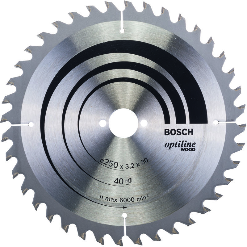 

BOSCH 2608640670 Hoja De Sierra circular OP WO T 250x30-40