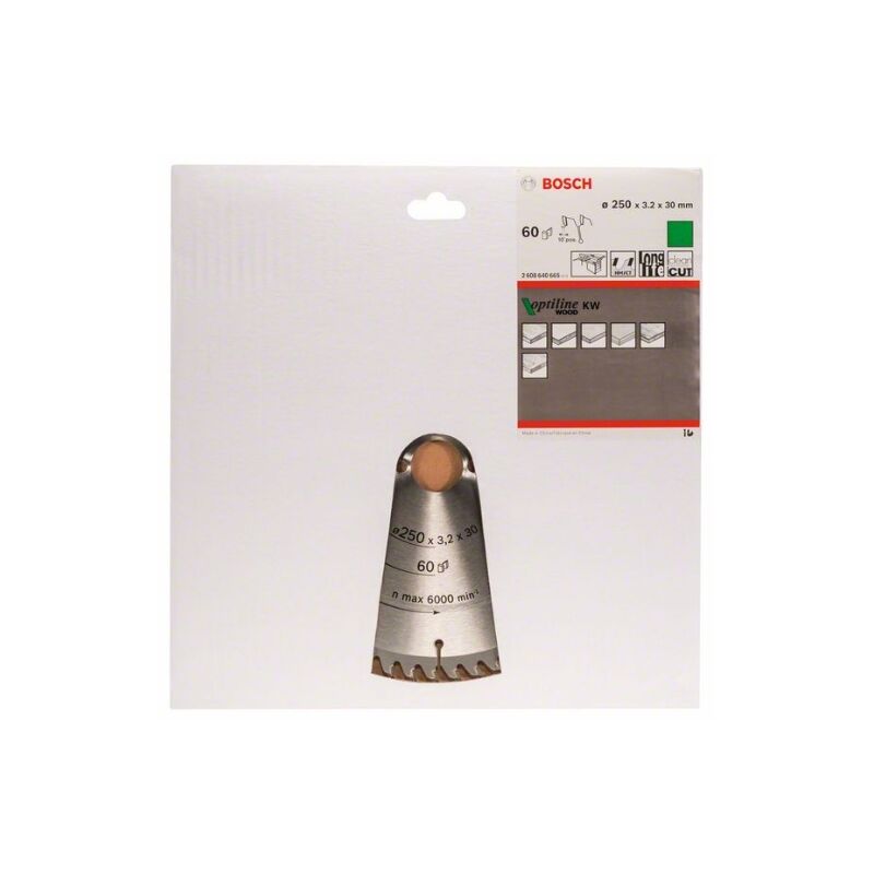 

BOSCH 2608640665 Hoja De Sierra circular OP WO T 250x30-60