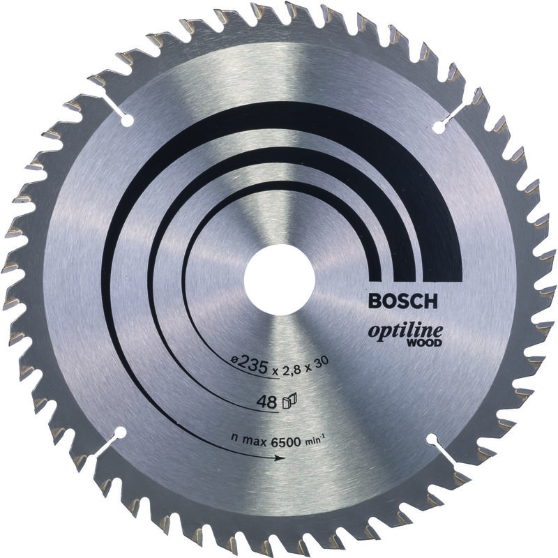 

BOSCH 2608640727 Hoja sierra circular Optiline Wood 235 x 30/25 x 2,8 mm 48