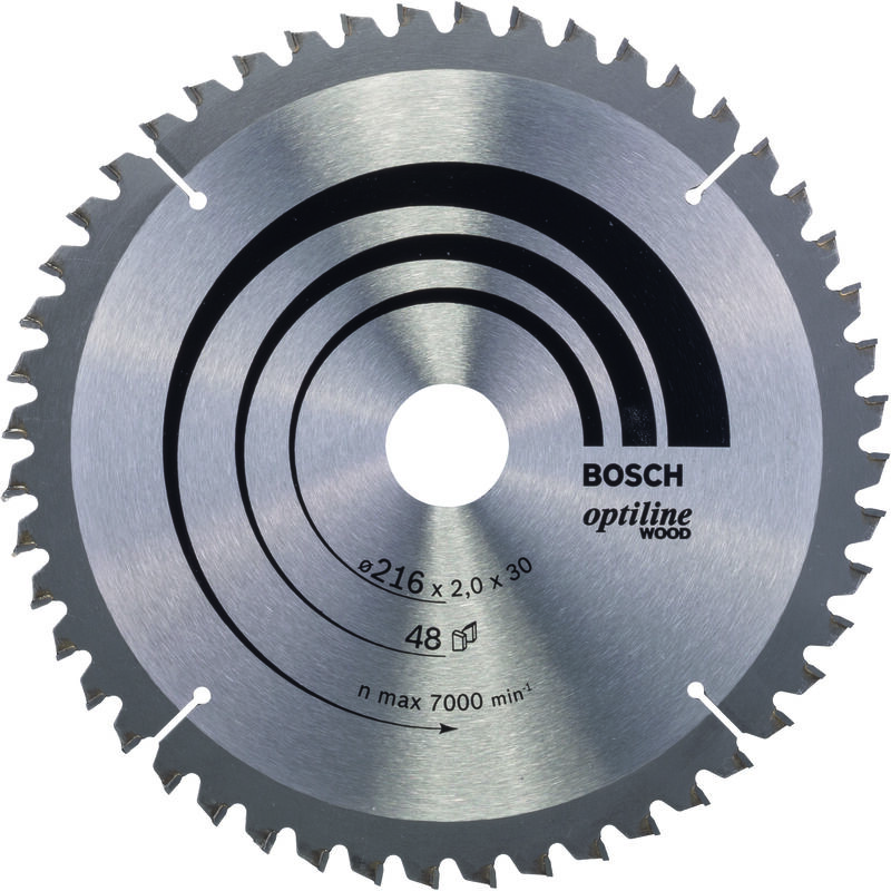 

BOSCH 2608640432 Hoja de sierra circular Optiline Wood 216 x 30 x 2,0 mm 48
