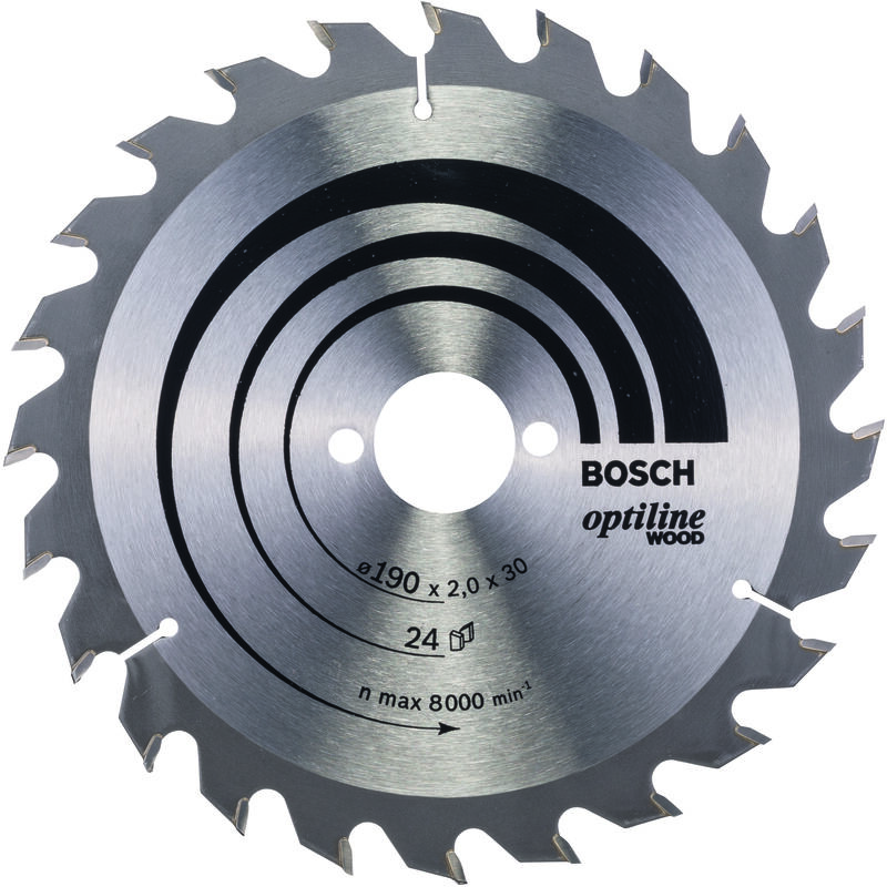 

BOSCH 2608641185 Hoja de sierra circular Optiline Wood 190 x 30 x 2,0 mm 24