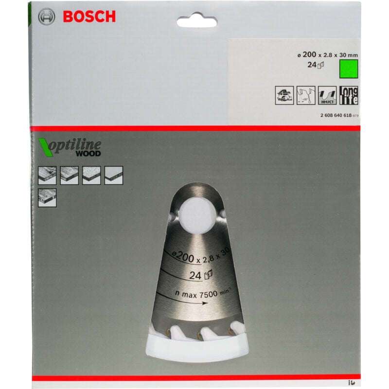 

BOSCH 2608640618 Hoja De Sierra circular OP WO H 200x30-24