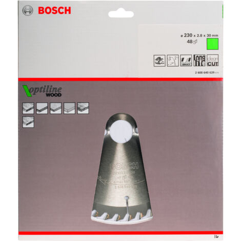 Hoja de sierra circular OP WO H 230x30-48  BOSCH 2608640629