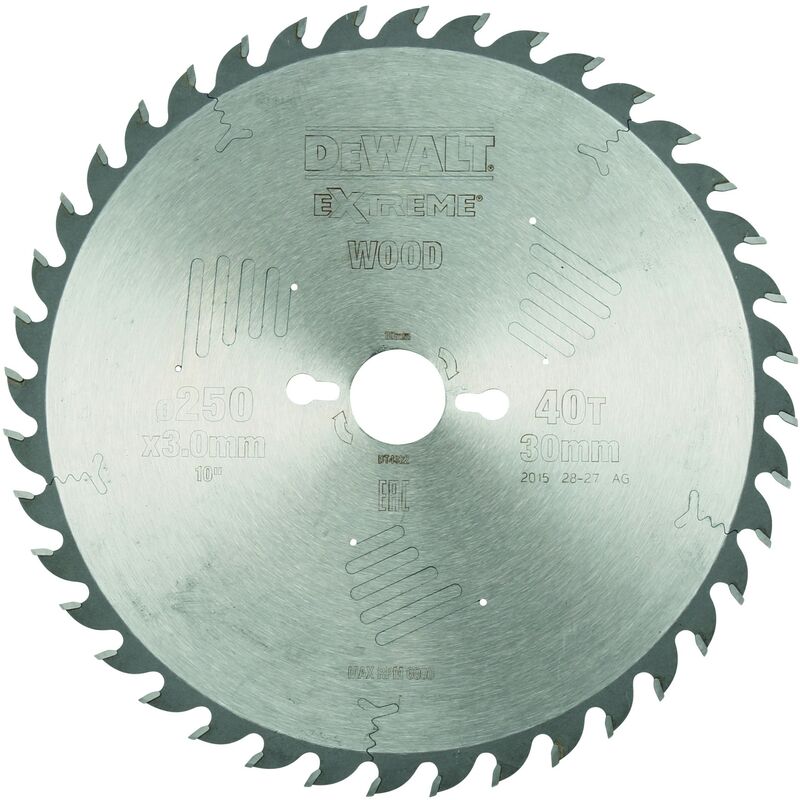 

DT4322-QZ Hoja para sierra circular estacionaria 250x30mm 40D - Dewalt