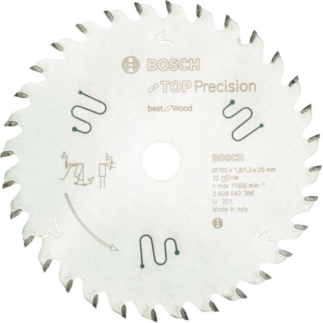 Hoja de sierra circular.TOP Pre W 165x1,8x20mm Z32 W Bosch