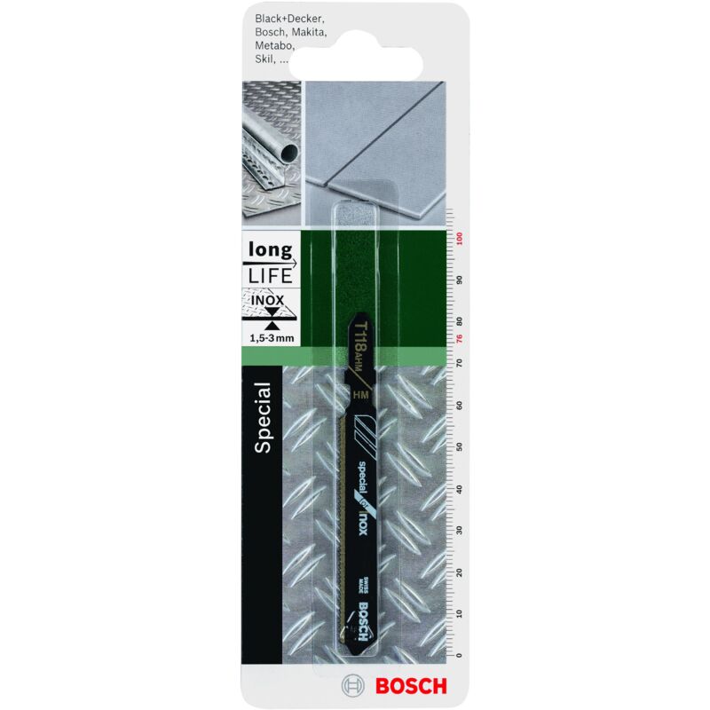 

2609256738 Hoja de sierra de calar HM, T 118 AHM Special for Inox - Bosch