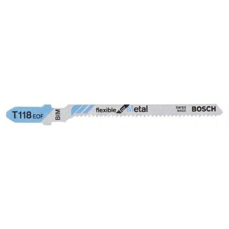 

2608636231 Hoja de sierra de calar T 118 EOF curva Flexible Metal 3 uds - Bosch