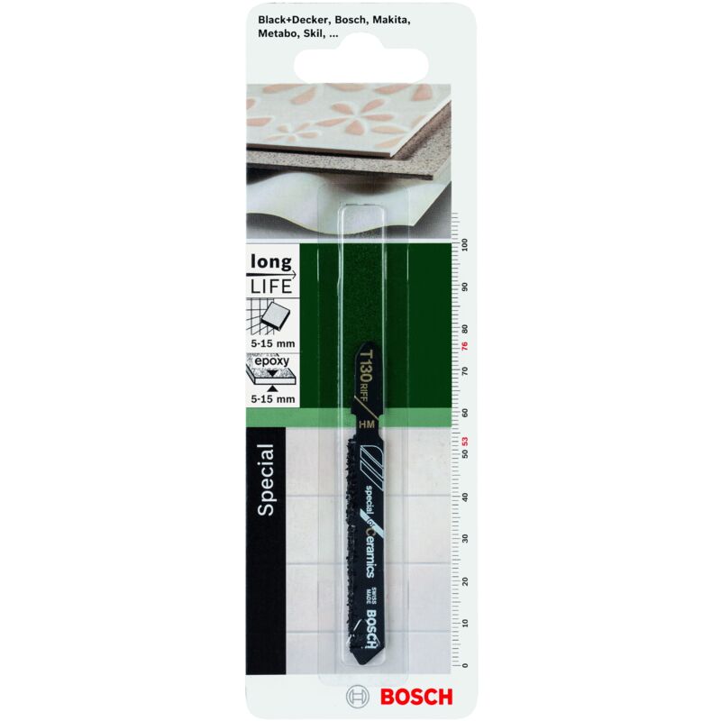 

2609256739 Hoja de sierra de calar HM, T 130 RIFF Special for Ceramics - Bosch