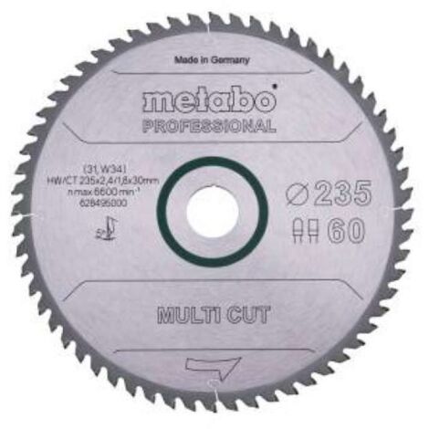 Hoja de sierra Multi Cut Professional 235x30 Z60 FZ / TZ5 °