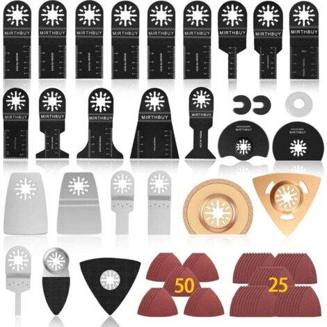 Hoja de sierra oscilante KZQ, 100 hojas multiherramienta, kit de accesorios para hojas de sierra, multiherramienta oscilante universal
