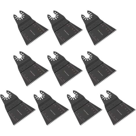 Hoja de sierra oscilante multiusos KZQ de 65 mm de acero con alto contenido de carbono para cortar metal blando, madera y plástico (paquete de 10)