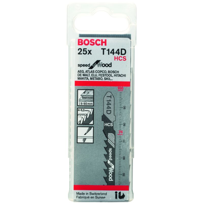 

2608633625 Hoja de sierra de calar T 144 D Speed for Wood - Bosch