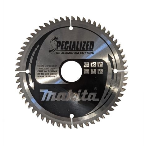 HOJA ESPECIAL ALUMINIO 160MM Agujero 30mm 60 Dientes MAKITA B-33249