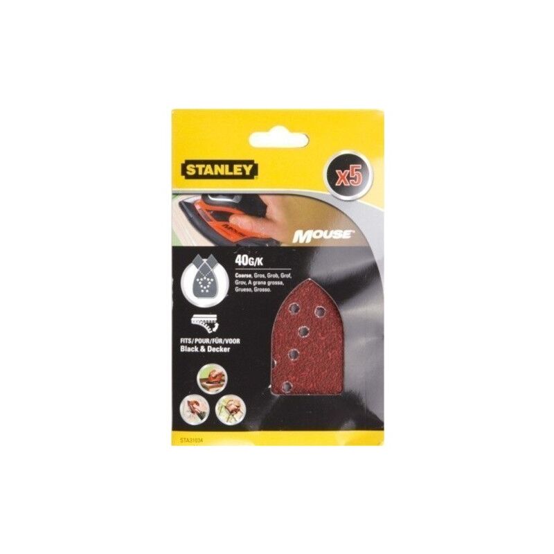 

Hoja Lija Mouse Perforada Gr40 5 Pz - Stanley