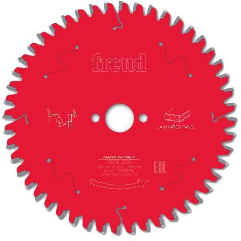 Hoja para sierra circular portátil FREUD - Ø165 2,6/1,6 AL20 Z48 BA -5° - F03FS09800 -FR07L001H