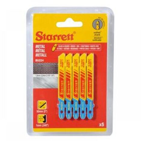 Hoja sierra calar Starret BU224-050MM Metal Blister 5 piezas