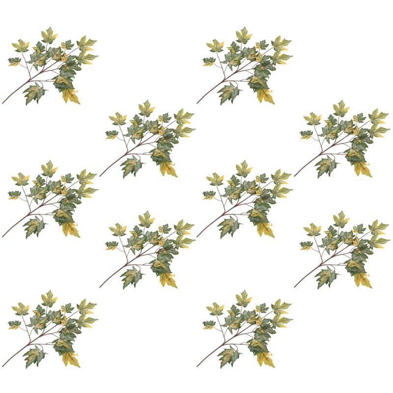 

Hojas artificiales de arce 10 unidades verde 75 cm