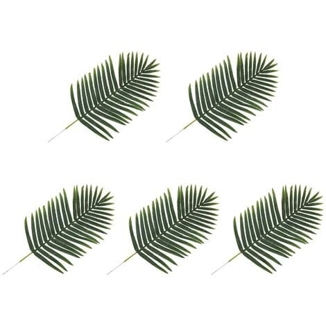 Hojas artificiales de palmera 5 unidades verde 95 cm