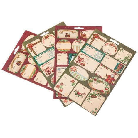 Hojas de 48 ó 52 etiquetas autoadhesivas para regalo - Feeric lights & christmas