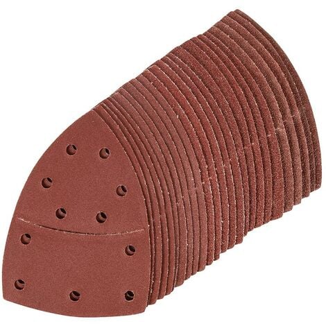Hojas de lija autoadherentes para multilijadora, 102 x 62 mm, 93 mm, 25 pzas Granos: 5 x 40, 60, 80, 120, 180