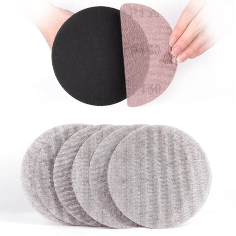 Hojas de malla abrasiva de 150 mm, 30 piezas de papel de lija, papel abrasivo de grano 150 para lijadoras de paneles de yeso