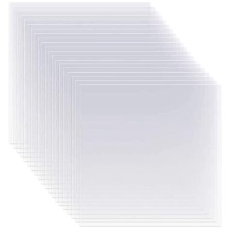 Hojas de plantillas de Mylar transparentes de 20 piezas, hojas de Material de plantilla en blanco de 12 pulgadas, para corte de Cricut &amp Silhouette Compatible,Blanco cremoso