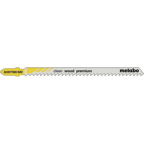 Hojas de sierra calar clean wood premium Long. útil 74mm Paso dientes 1,7mm BiMetal Metabo