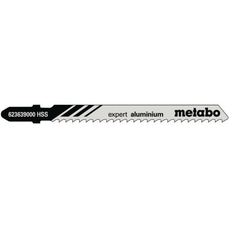 Hojas  de  sierra  calar  expert  aluminium  Long.util.74mm  Dentado.3mm  HSS  fres.  en  espiral  5  unidades