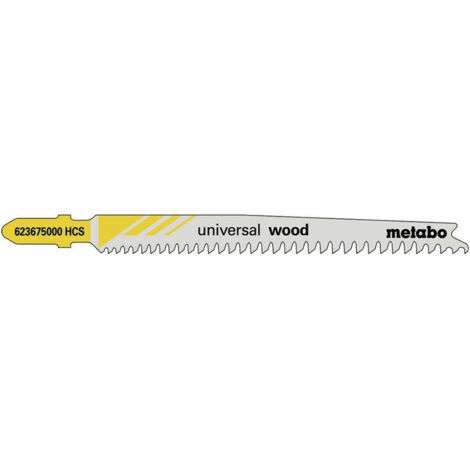 Hojas de sierra calar universal wood Long.útil 91mm dentado progresivo HCS Dientes afilados
