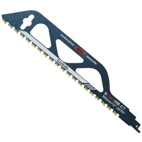 Hojas de sierra recíproca, hojas de sierra recíproca con punta de carburo, hojas de sierra para hormigón celular, hojas de sierra profesionales para cortar ladrillo rojo y piedra (305 mm)