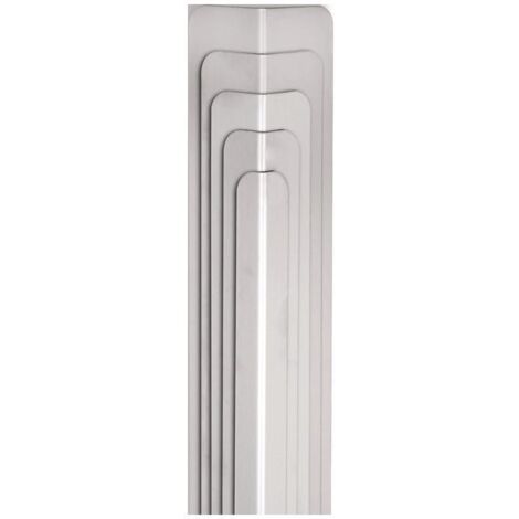 HOJU Eckschutzwinkel Länge 1500 mm Schenkelhöhe 20x20 mmEdelstahl 1.4301 gebürstet Korn 240 Stärke 1,0 mm