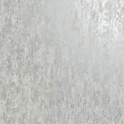 Holden Decor - Industrial Stone Texture Metalic Feature Wallpaper - Grey 12840