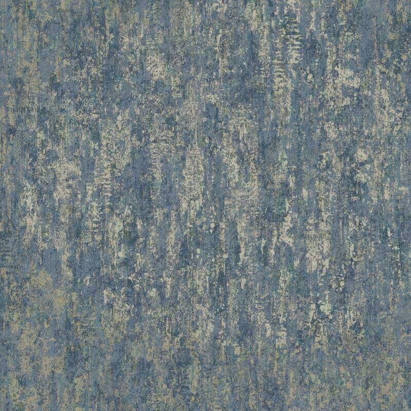 Holden Decor - Industrial Texture Navy Blue Metallic Gold Wallpaper 12842