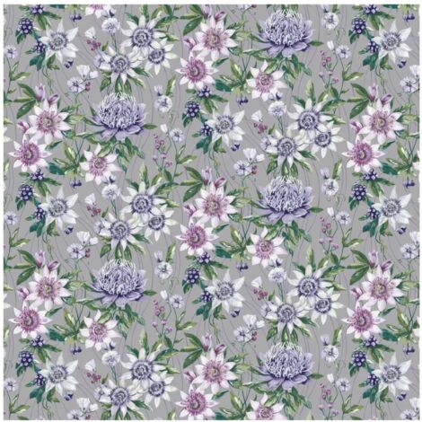 Holden Decor Passiflora Silver Premium Wallpaper Washable Paste The Wall