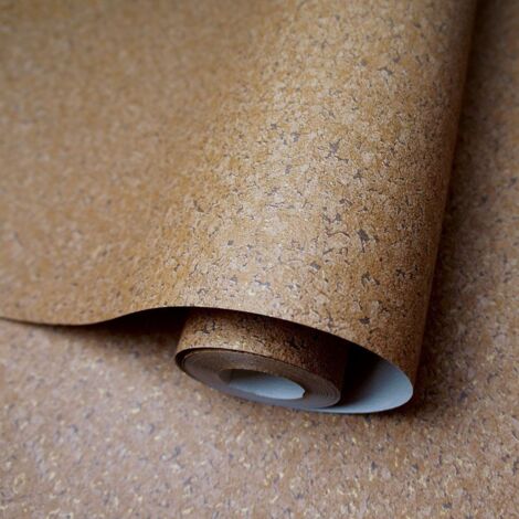 Holden Plain Brown Terracotta Cork Effect Textured Embossed Wallpaper