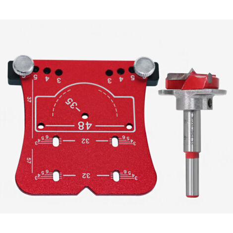 Hole saw for aluminum alloy hinges for woodworking, positioning plate for 35 mm hinge holes, special positioning jig for panel hinges
